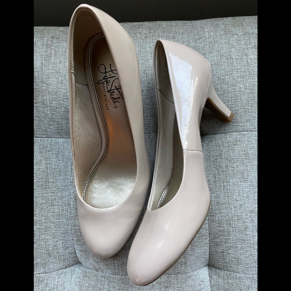 Comfy nude heels